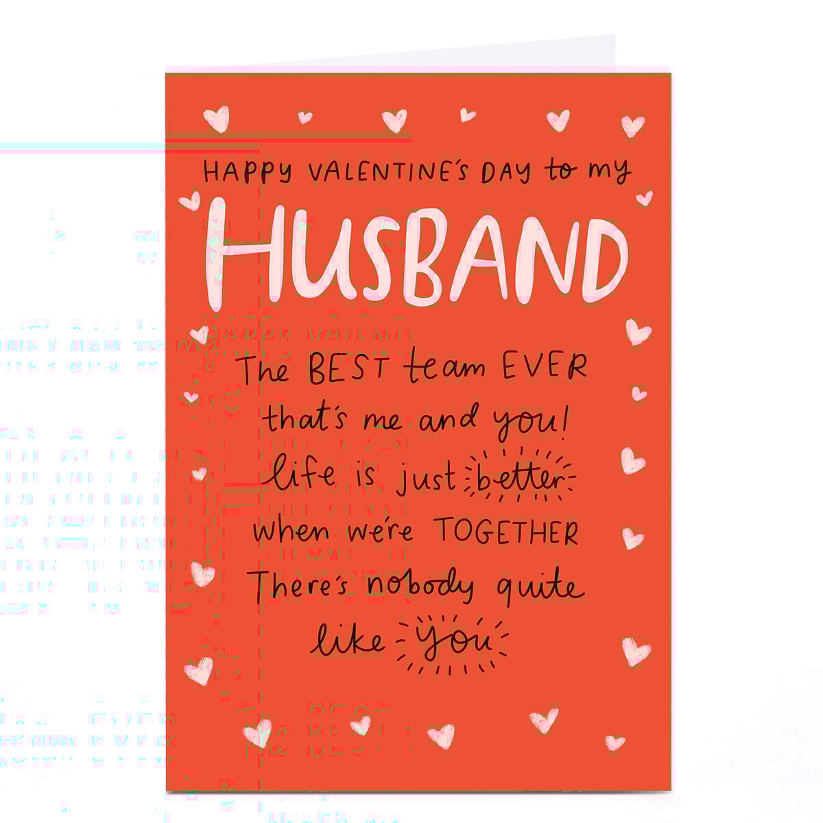 Valentine's Day Card - Husband, The Best Team Ever