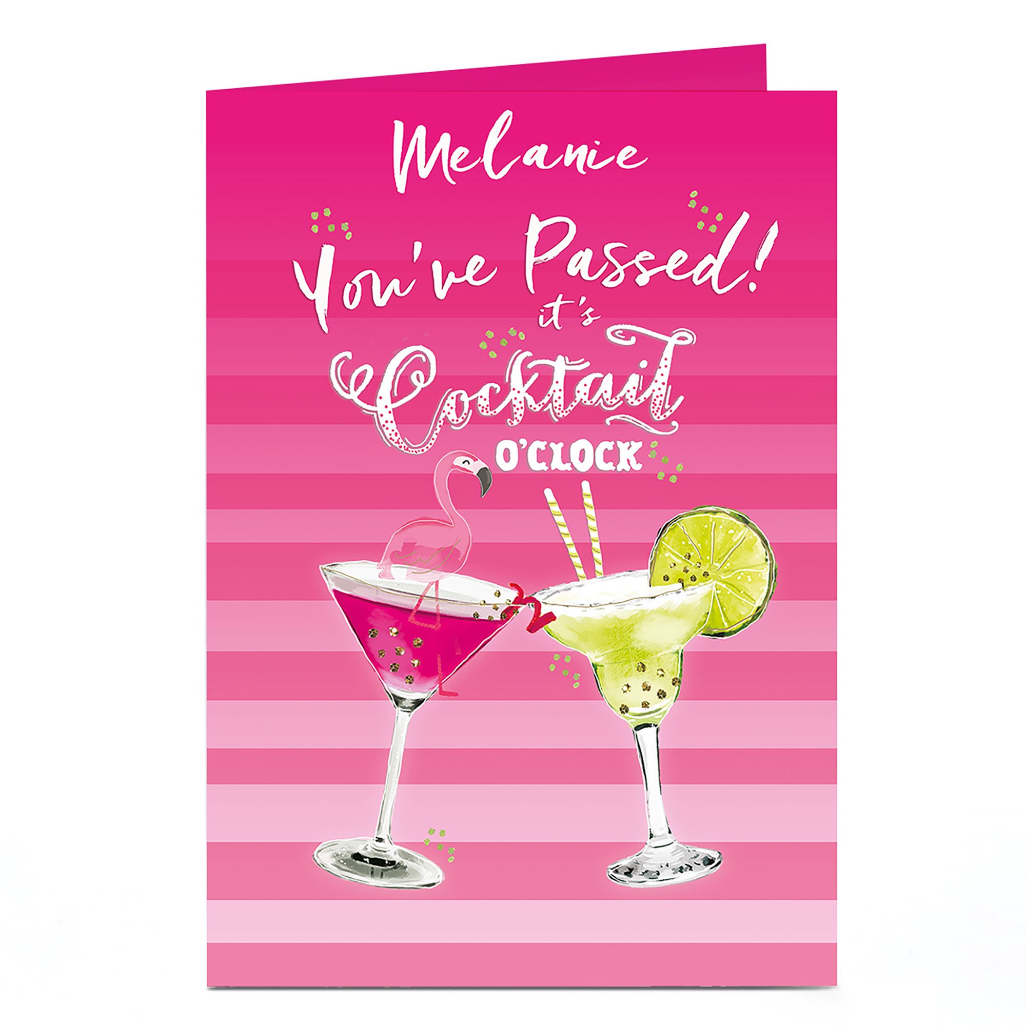 Personalised Card - You've Passed! Cocktail O'Clock