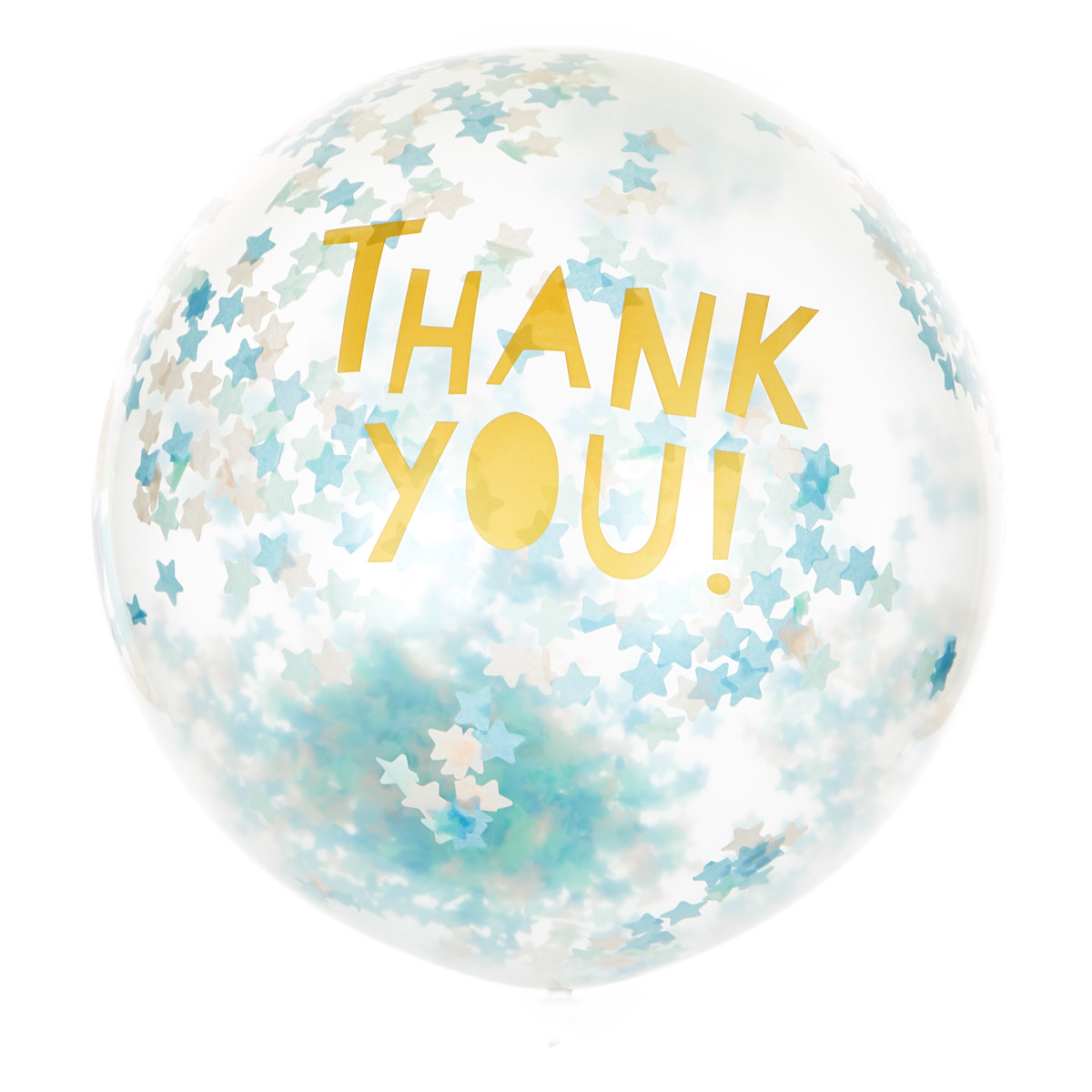 24-Inch Thank You Latex Star Confetti Balloon