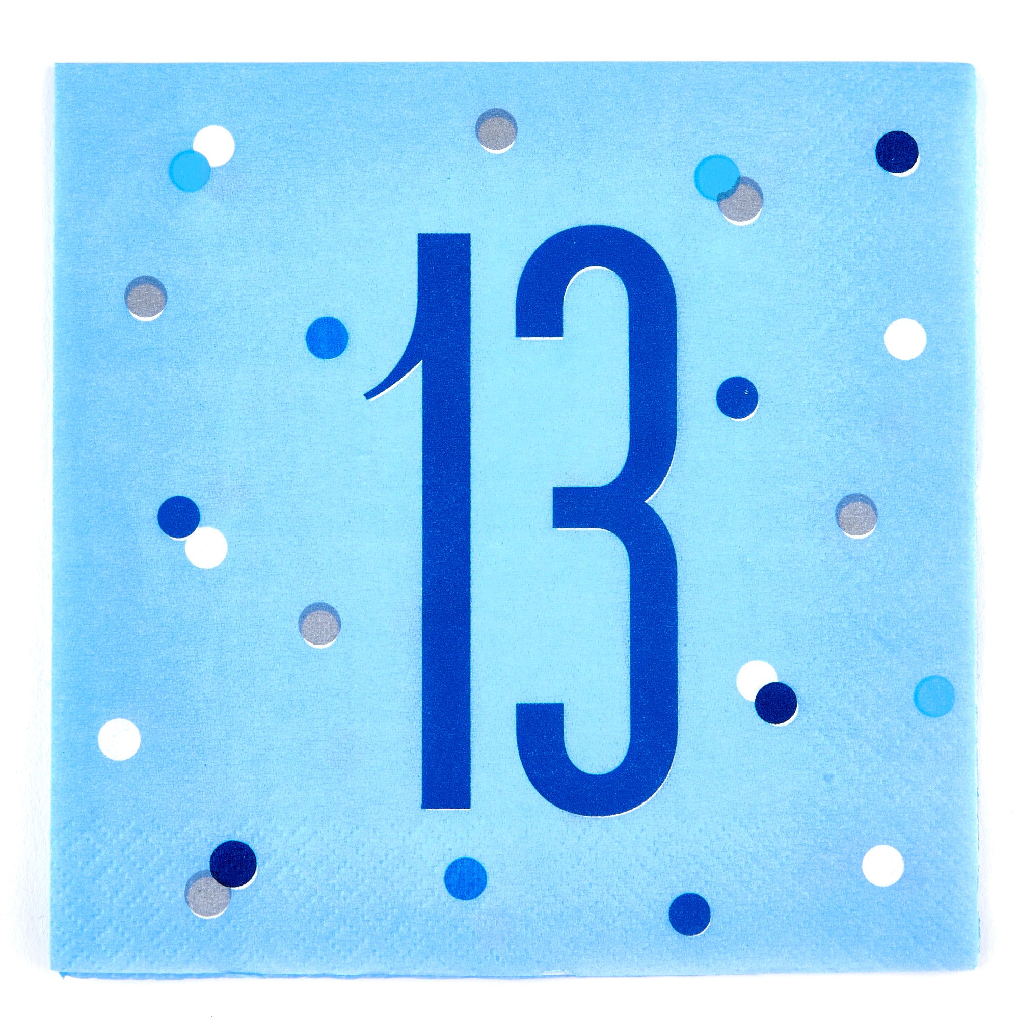 Blue 13th Birthday Party Tableware & Decorations Bundle