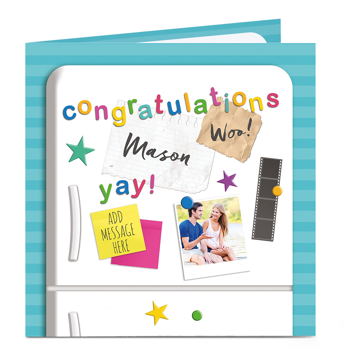Personalised Congratulations Card - Fridge Front