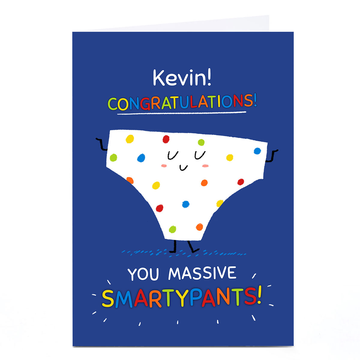 Personalised Hew Ma Congratulations Card - Smarty Pants