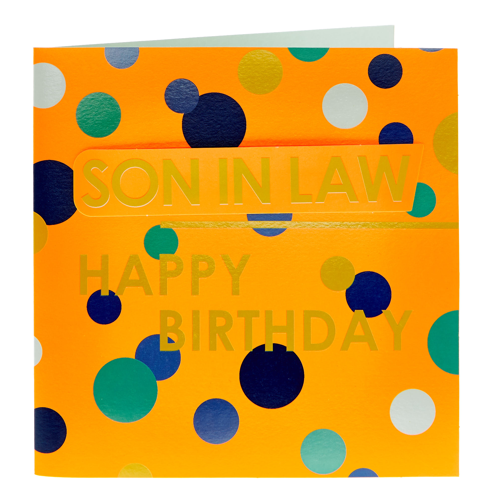 Son In Law Bright Polka Dots Birthday Card
