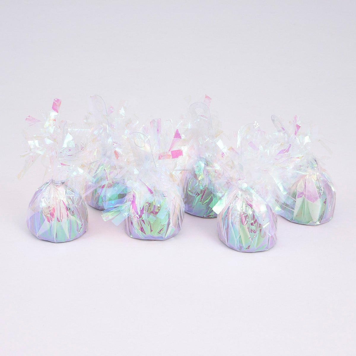 Iridescent Foil Balloon Weights - Pack of 12