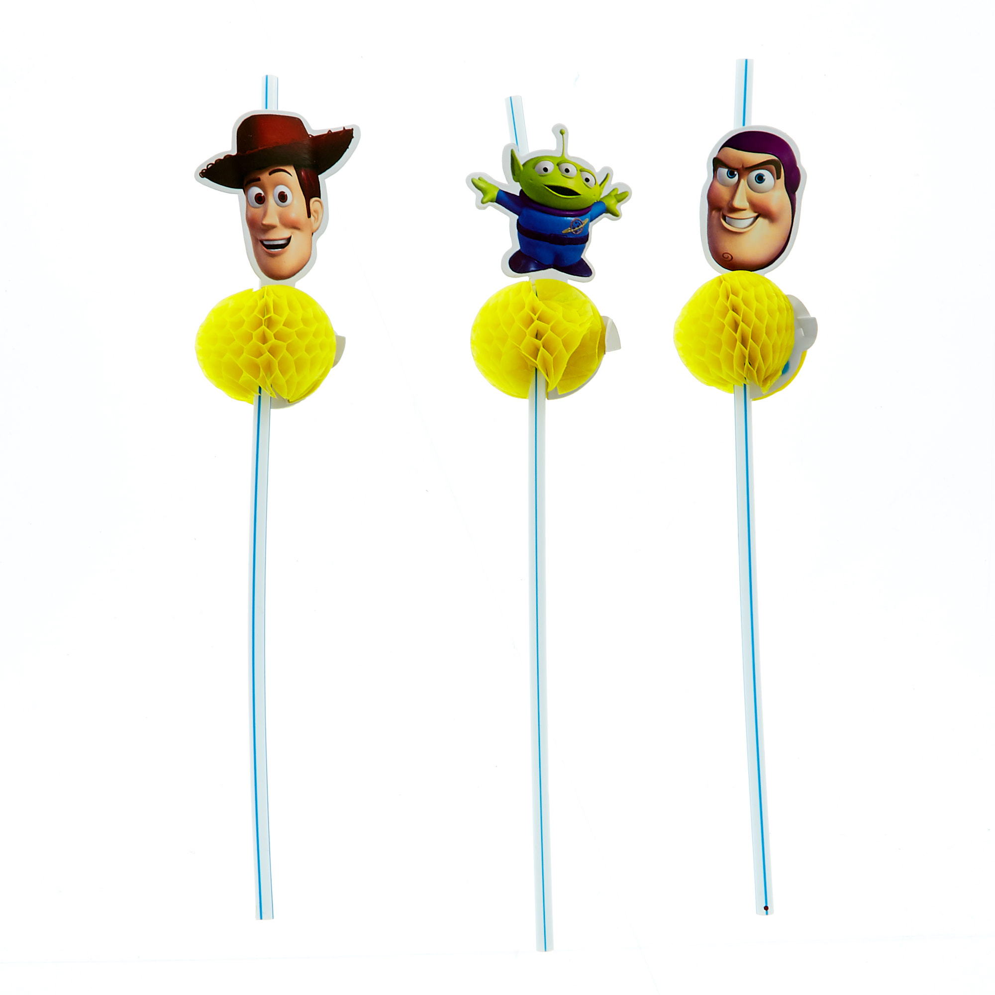 Toy Story 3 Honeycomb Straws - Pack Of 6