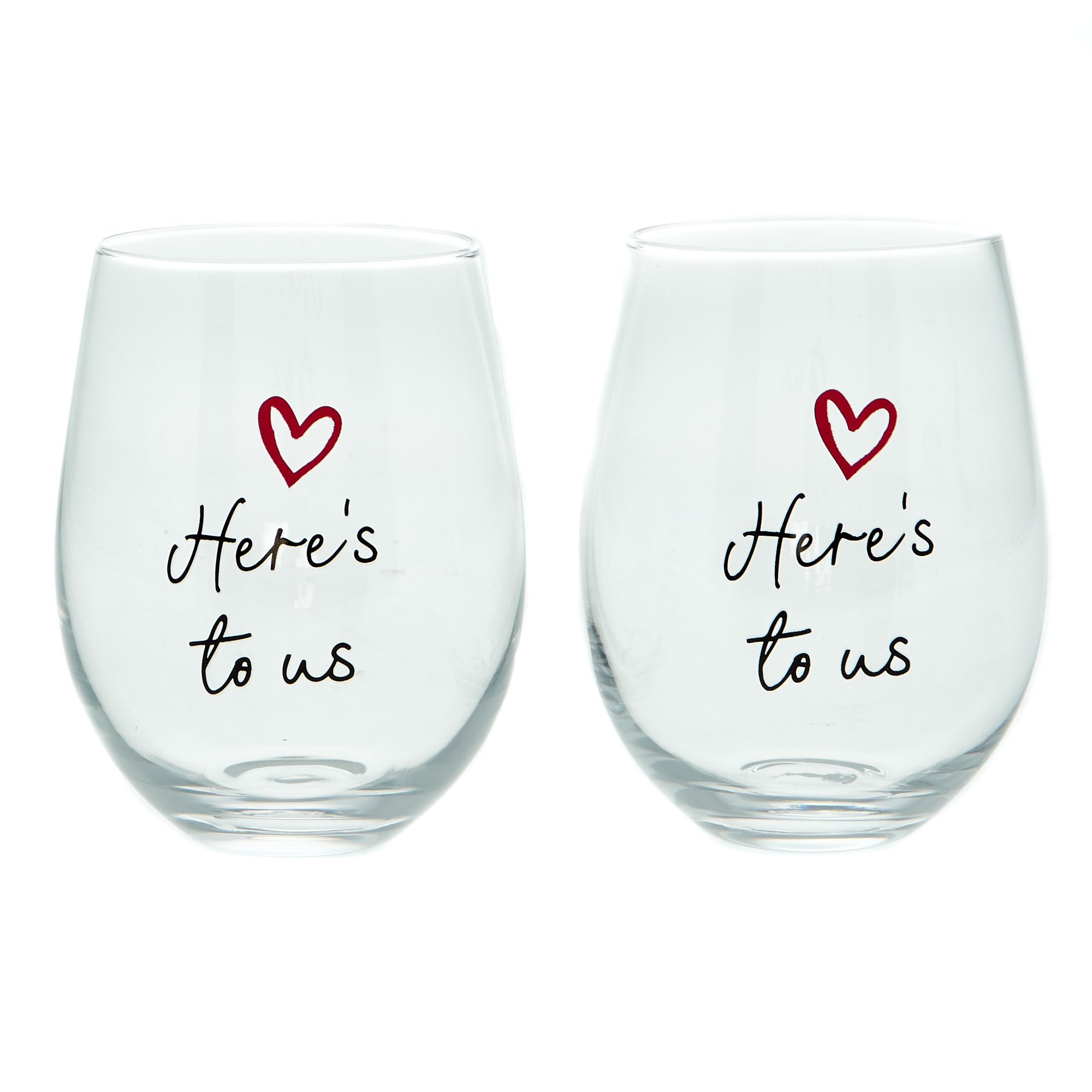 Here's To Us Gin Glass Set