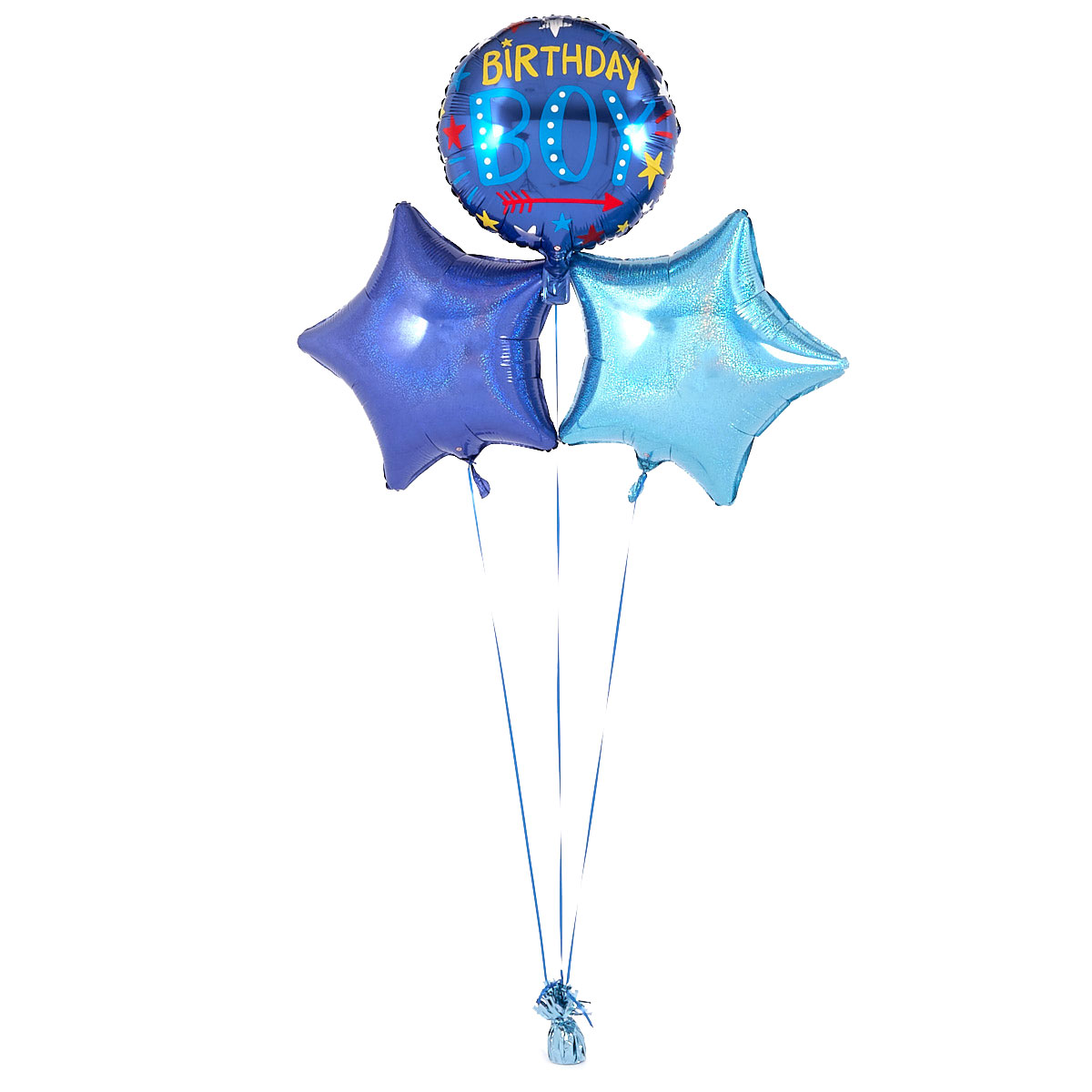 Birthday Boy Blue Balloon Bouquet - DELIVERED INFLATED!