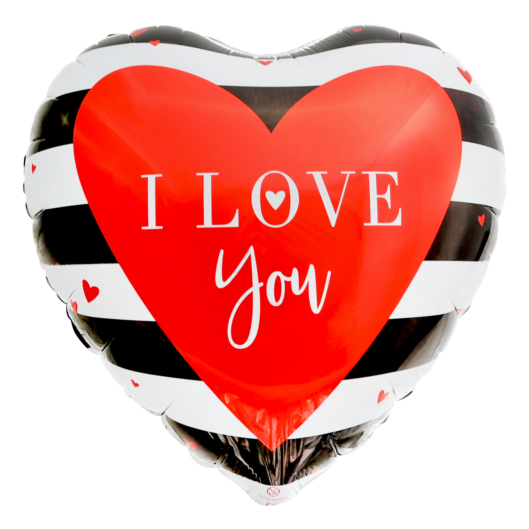 I Love You Heart-Shaped 18-Inch Foil Helium Balloon