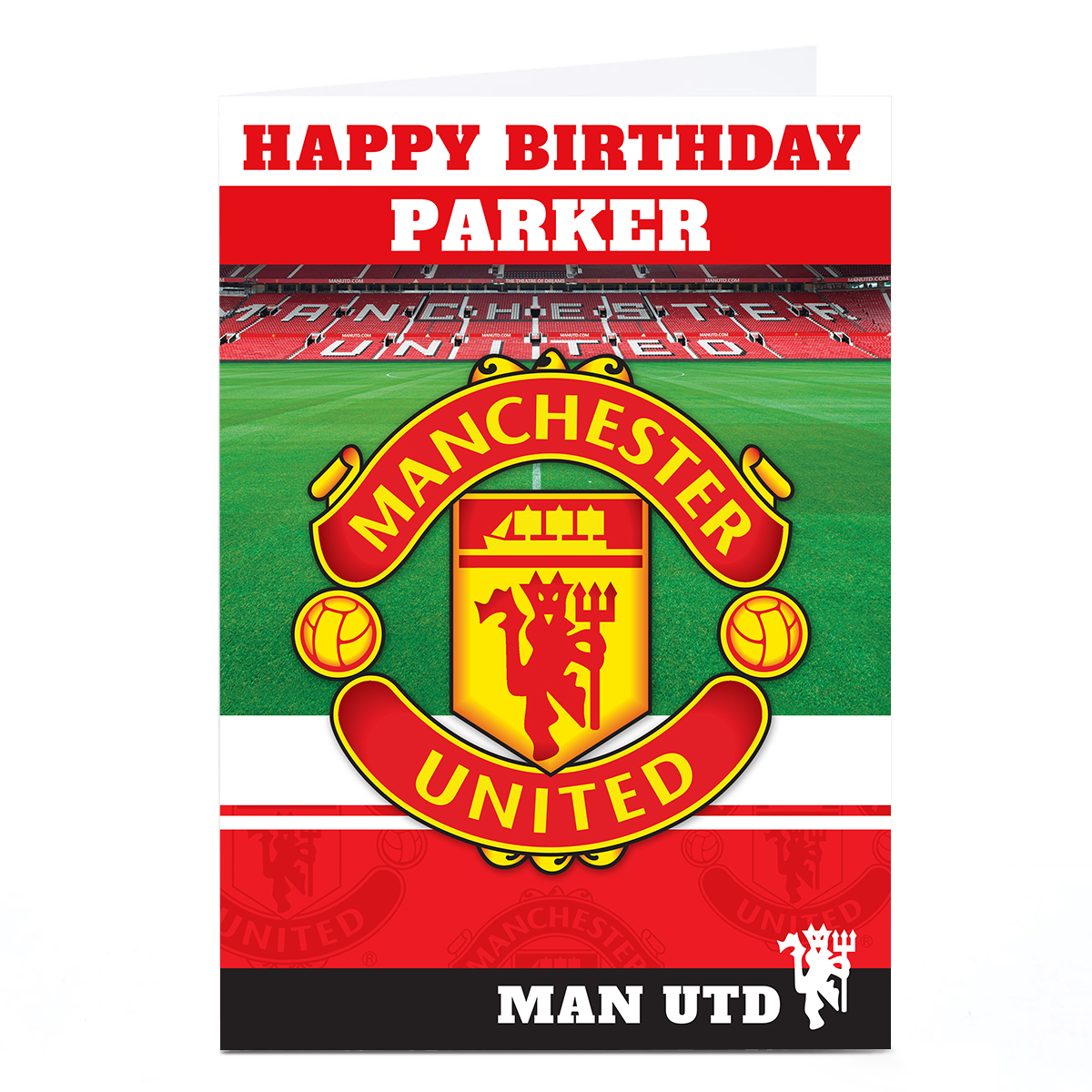 Personalised Manchester United Birthday Card
