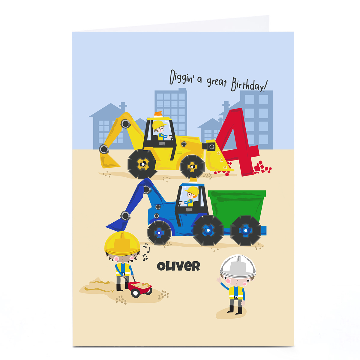 Personalised Rachel Griffin Birthday Card - Diggin' A Great Birthday, 4