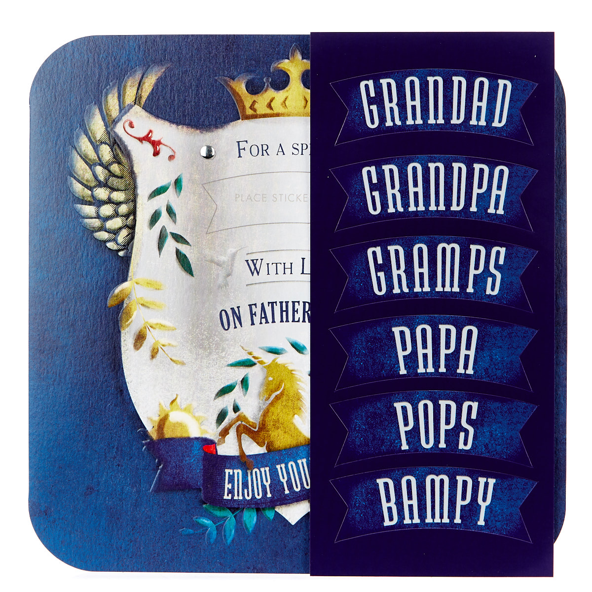 Exquisite Collection Father's Day Card - Grandad & More (Stickers Included)