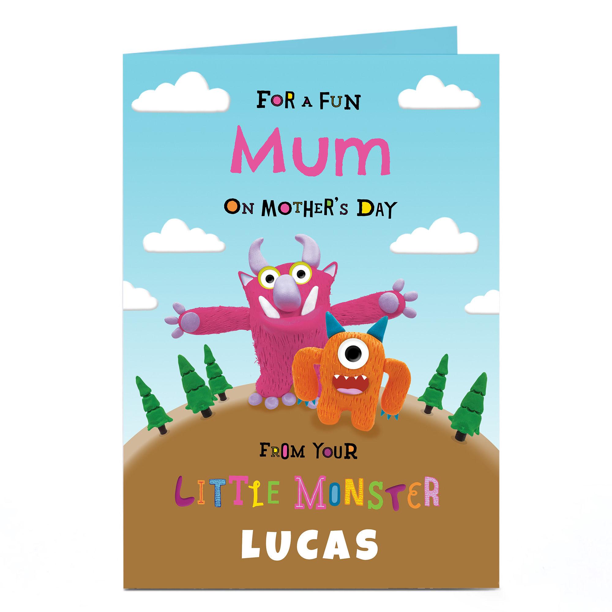 Personalised Mother's Day Card - From Your Little Monster
