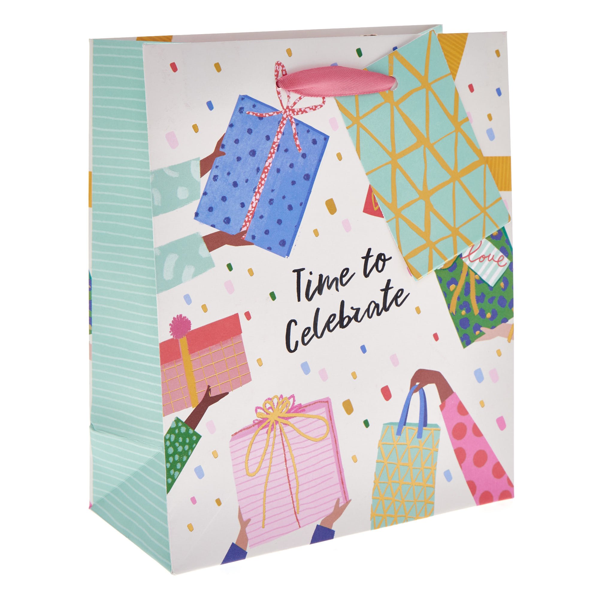 Time To Celebrate Presents Medium Portrait Gift Bag