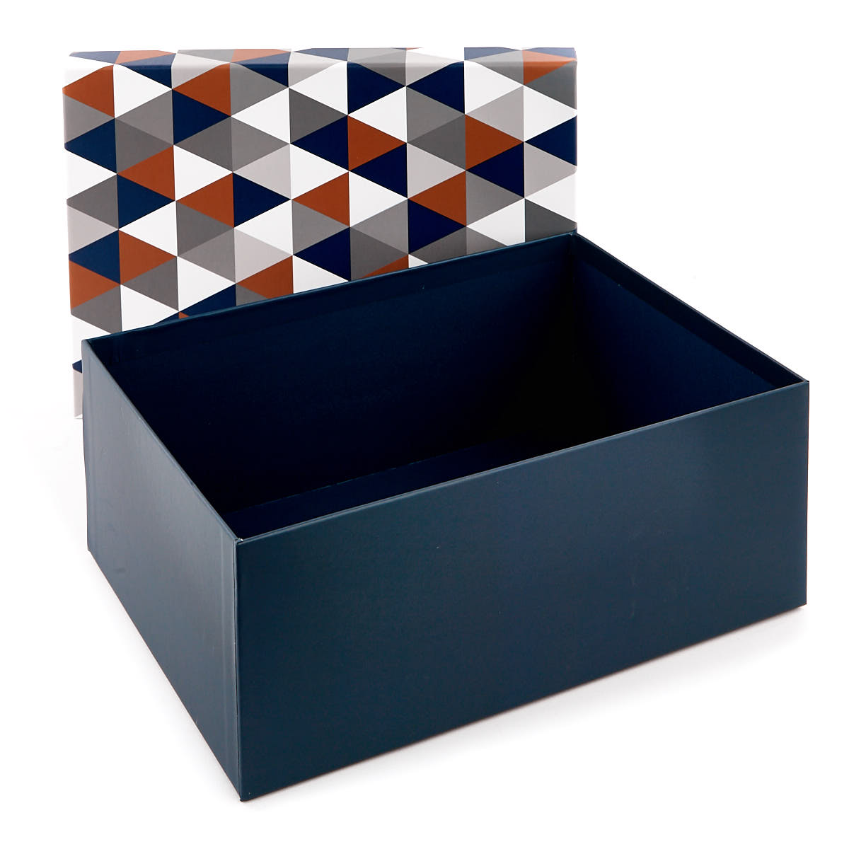 Luxury Gift Box Set Of Four - Blue Geometric