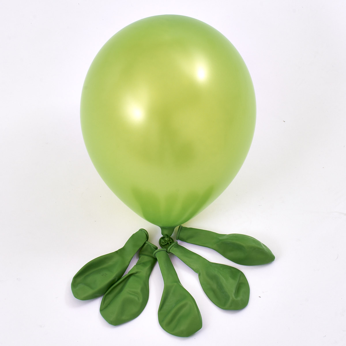 Metallic Green Air-fill Latex Balloons - Pack Of 6