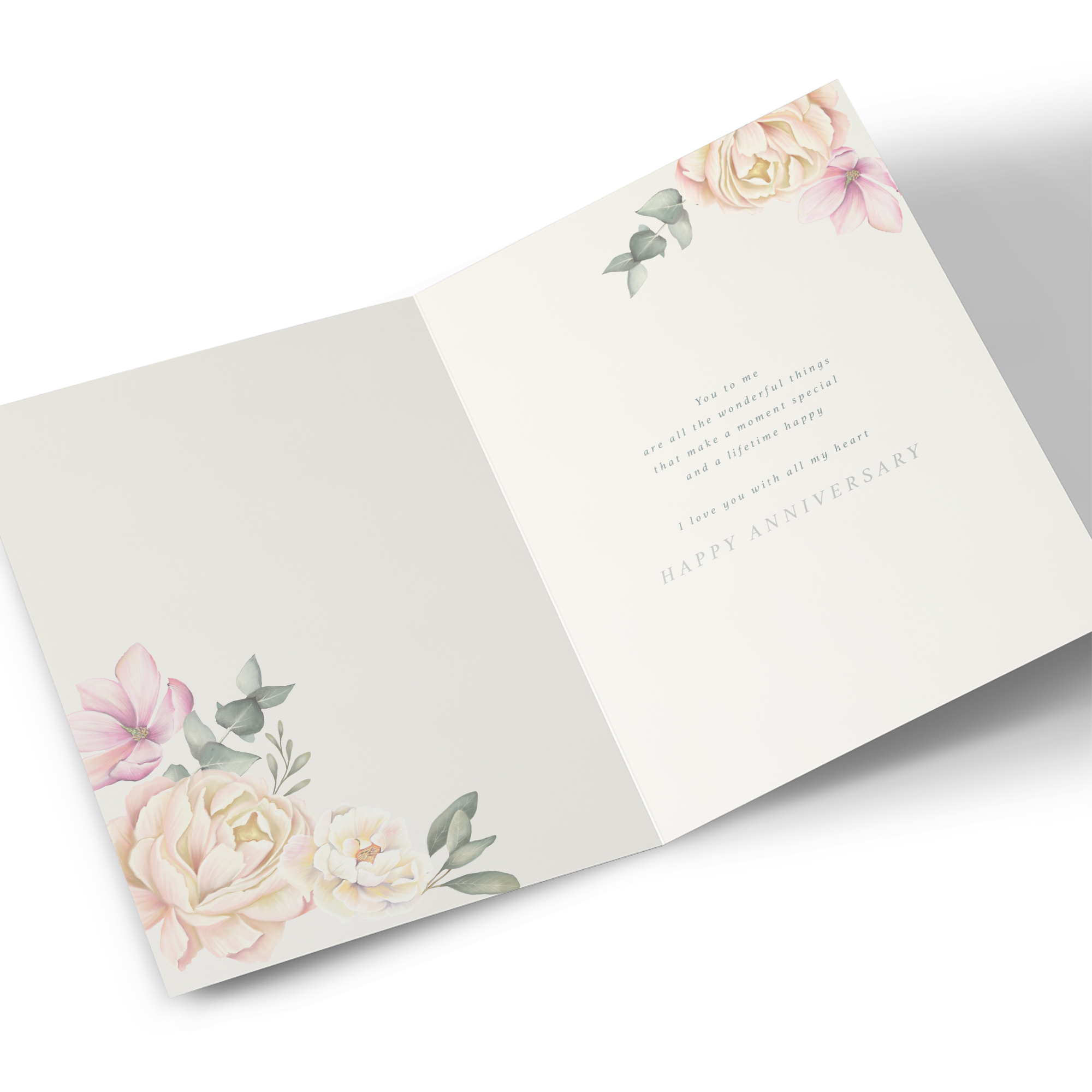 Silver Wedding Anniversary Card - To My Wife