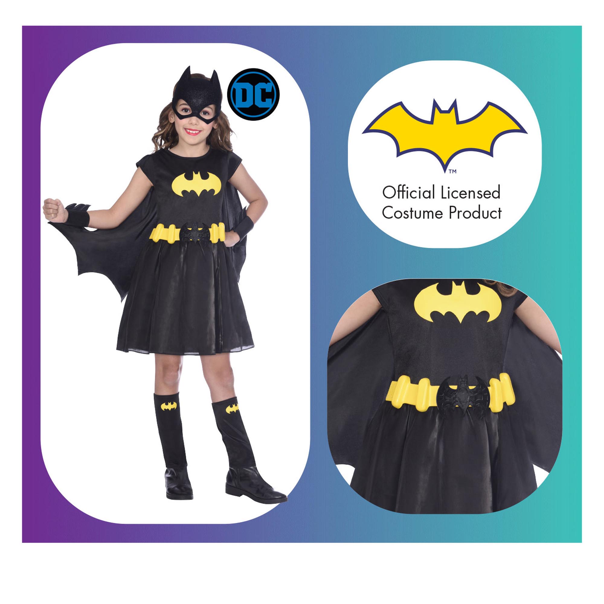 Buy Official Batgirl Classic Children's Fancy Dress Costume for GBP 19.