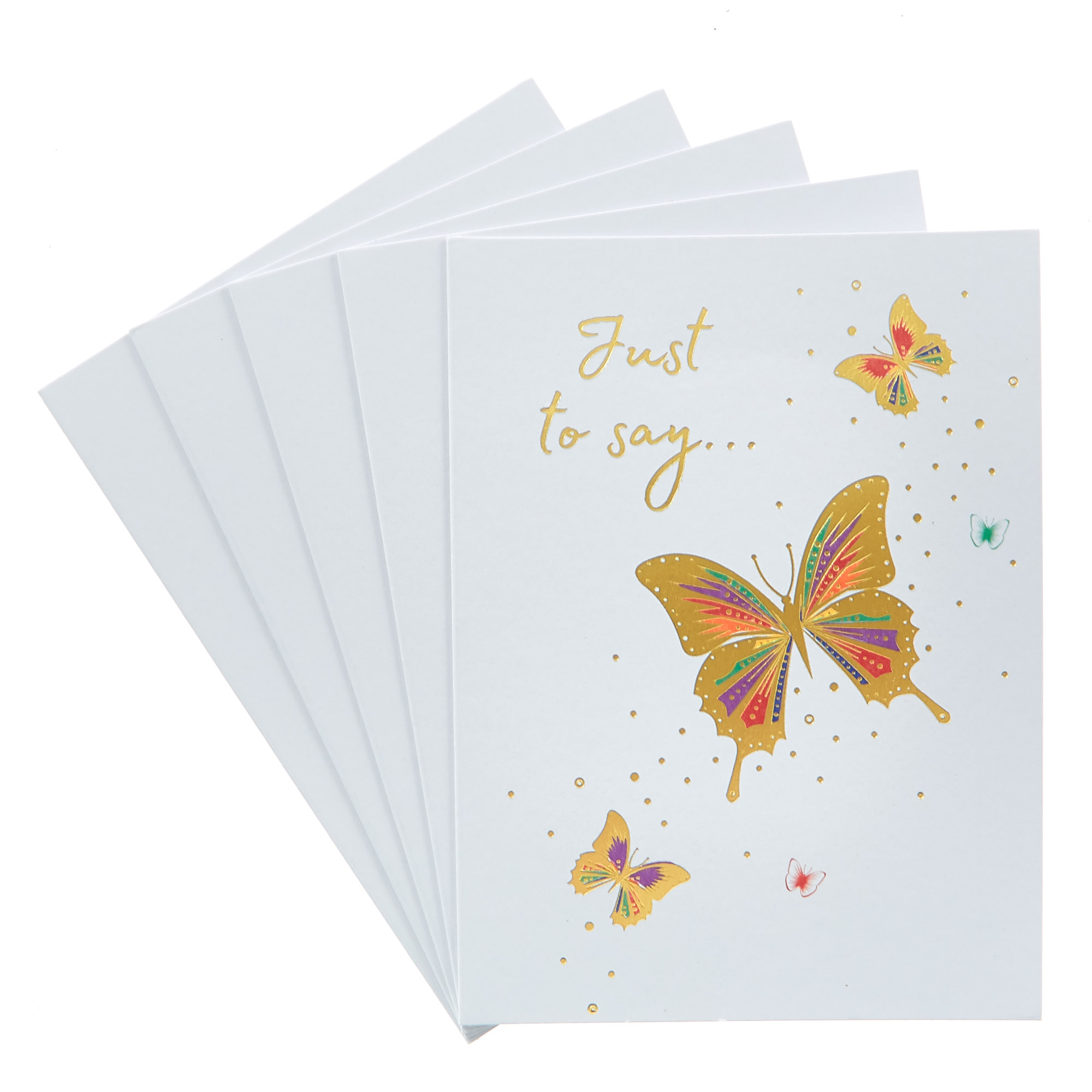 Just To Say Butterfly Cards - Pack Of 12