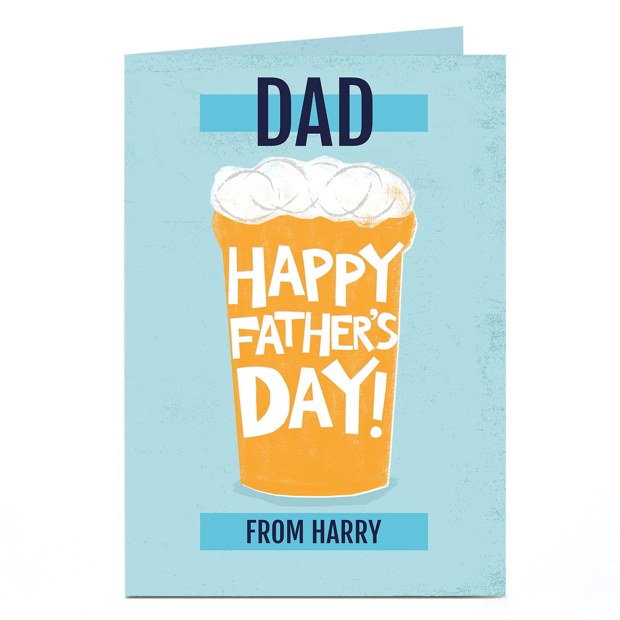 Personalised Father's Day Card - Happy Father's Day Beer
