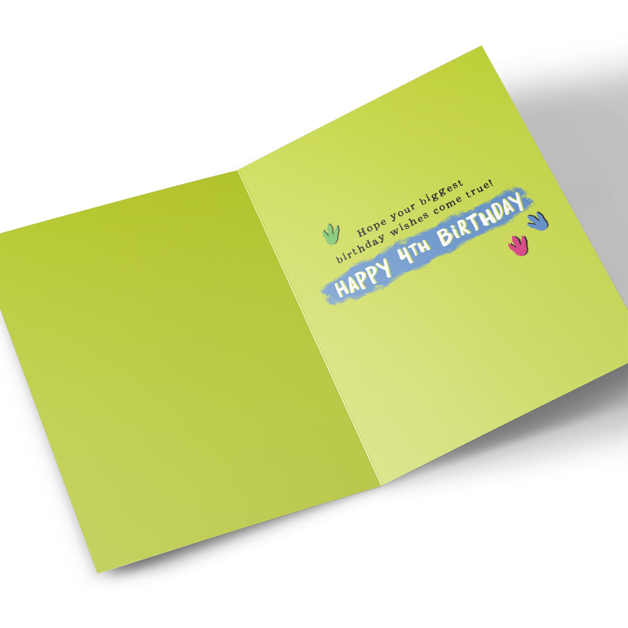 4th Birthday Card - ROARR Triceratops Dinosaur