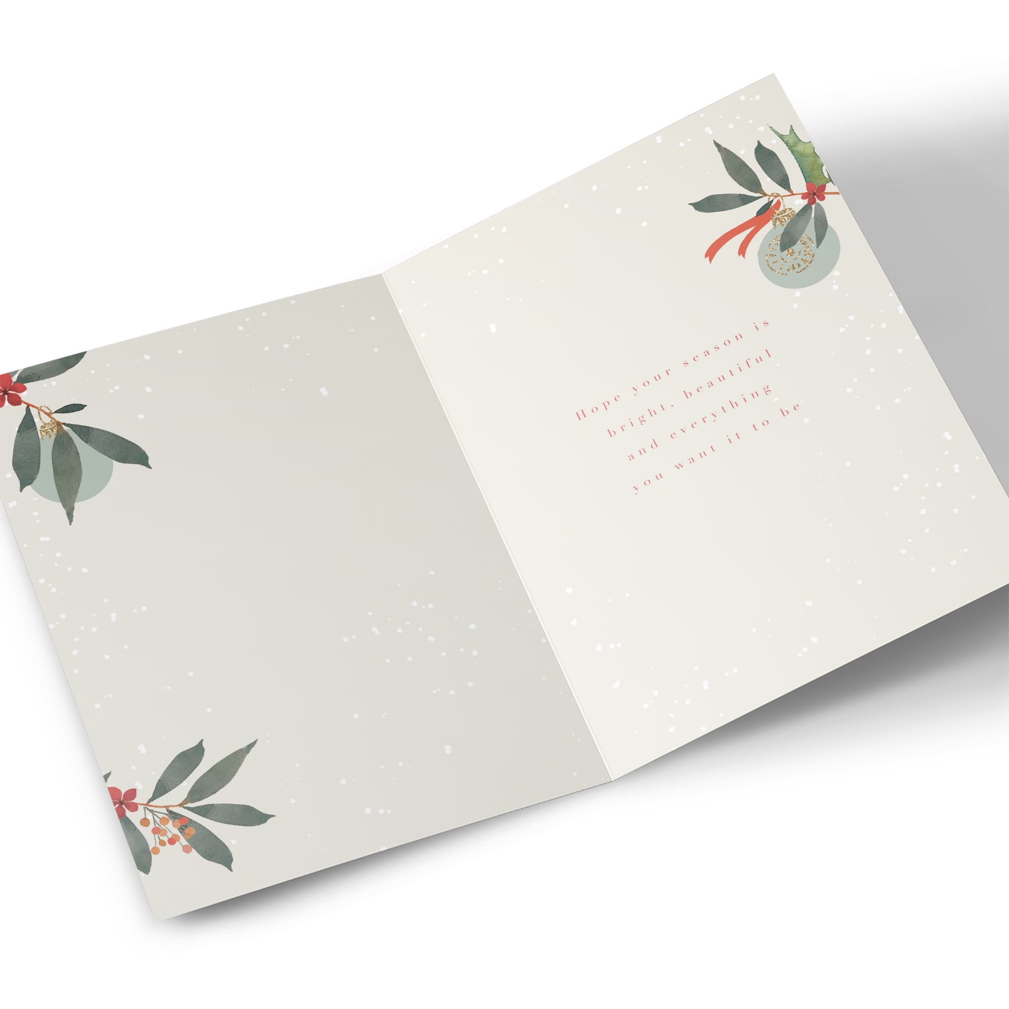 Christmas Card - Berries and Baubles, Daughter-in-Law
