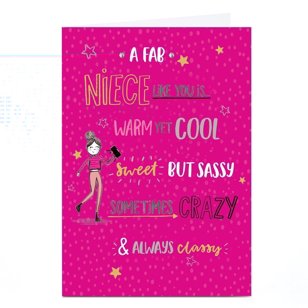 Personalised Birthday Card - A Fab Niece Like You, Niece