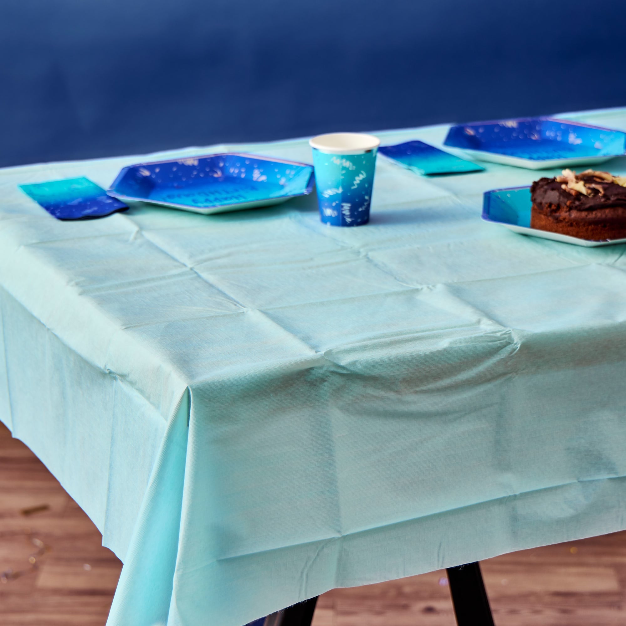 Wipe Clean Blue Table Cover