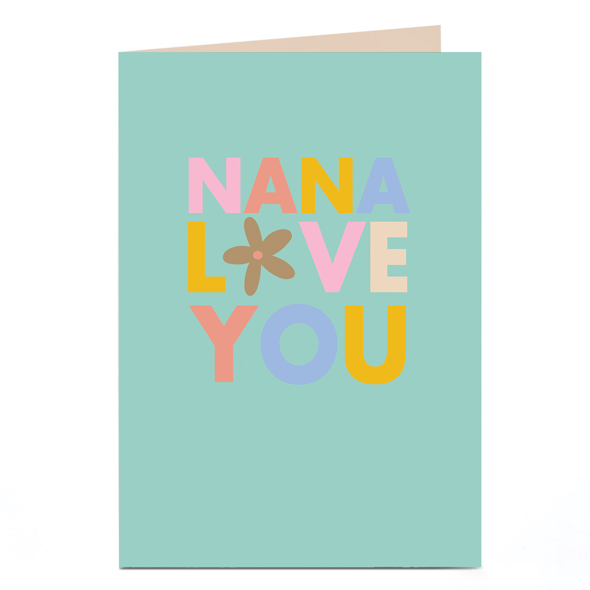 Birthday Card - Nana Love You Flower