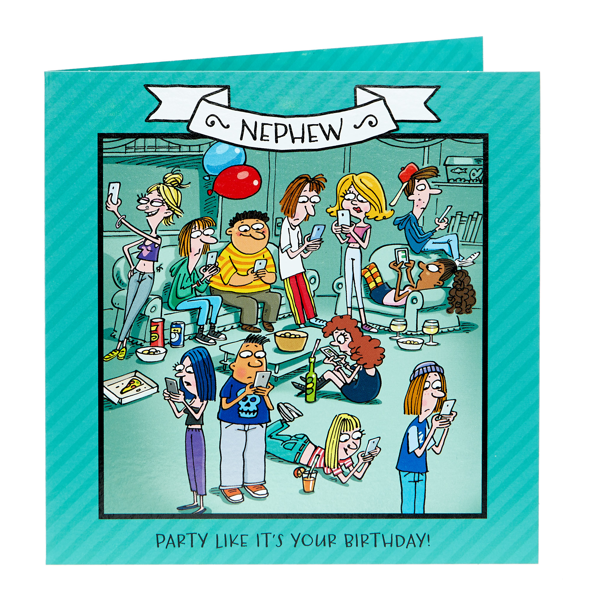 Birthday Card - Nephew, Party