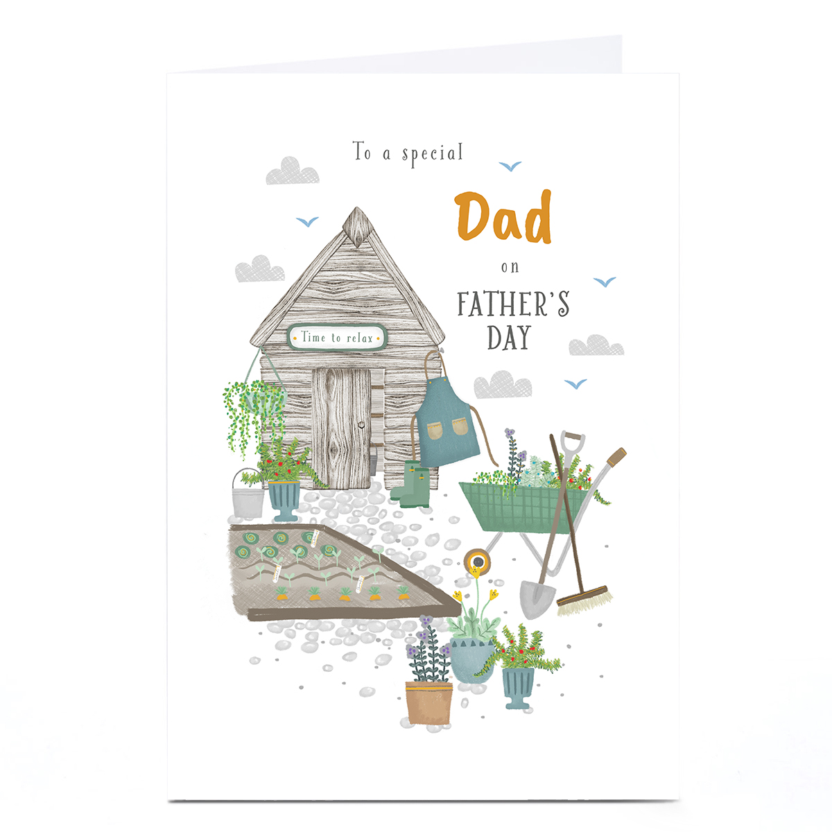 Personalised Father's Day Card - Garden Shed, Dad