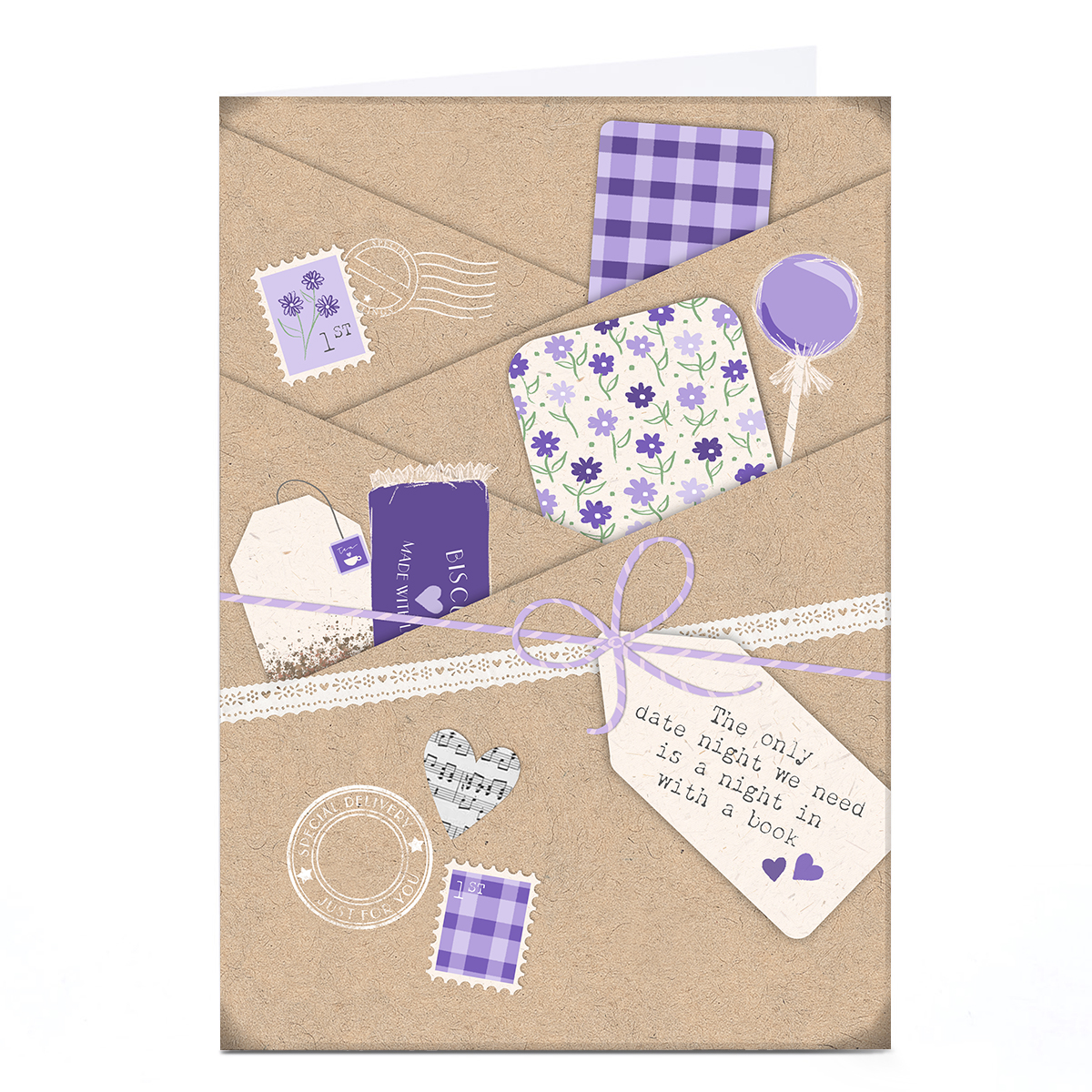 Personalised Card - Date Night in With a Book