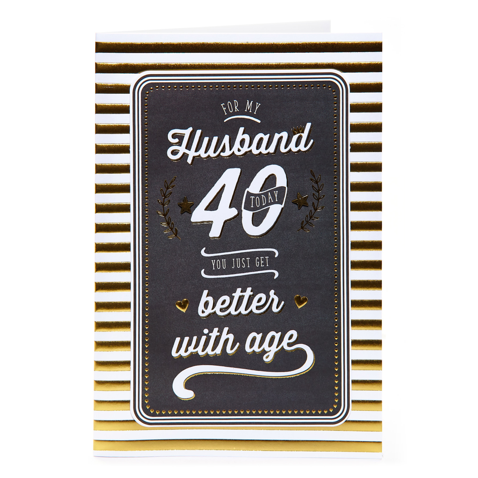 40th Birthday Card - For My Husband