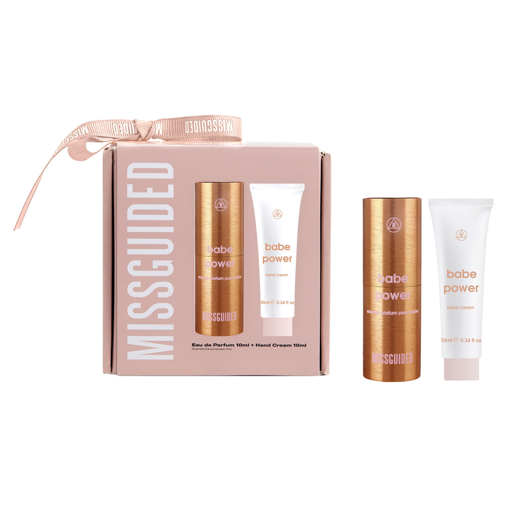 Missguided Babe Power 10ml Eau De Parfum & 10ml Hand Cream Bauble