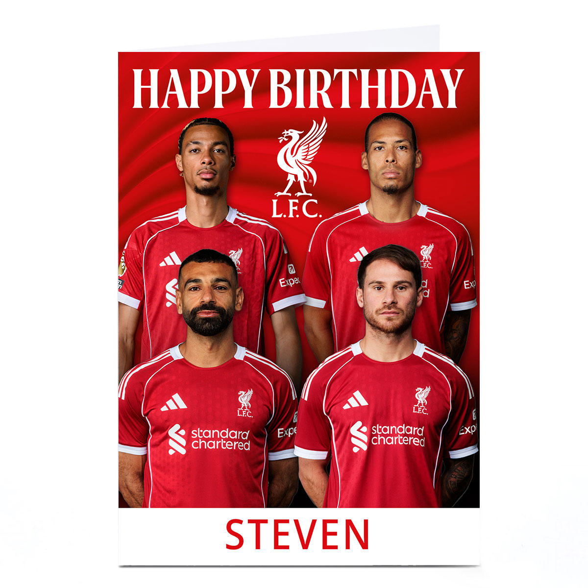 Personalised Football Birthday Card - Happy Birthday Liverpool