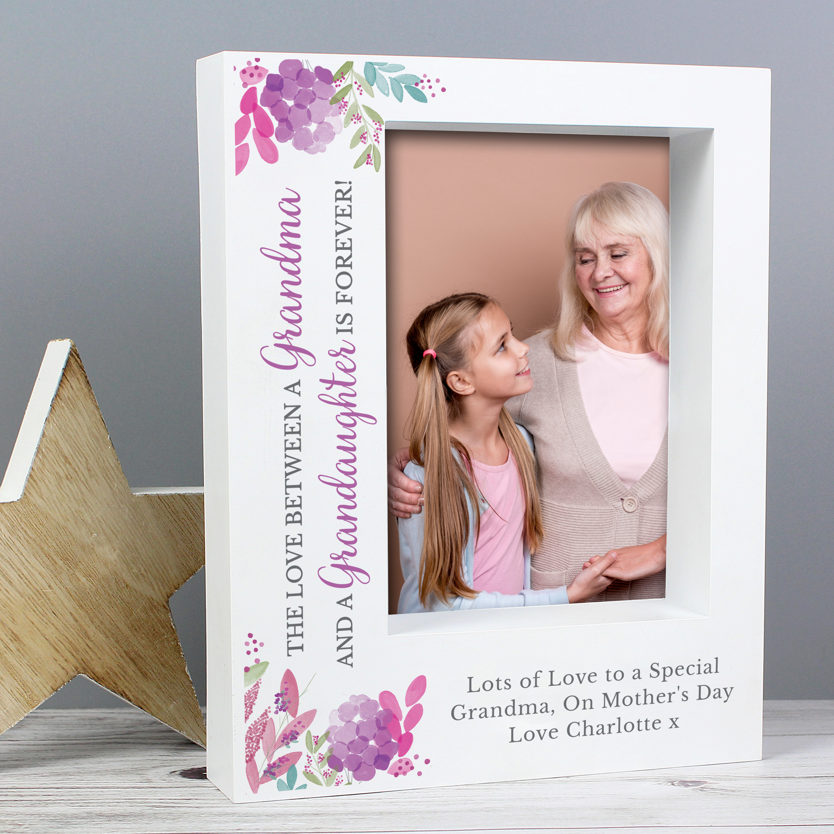 Personalised Grandma & Granddaughter Photo Frame