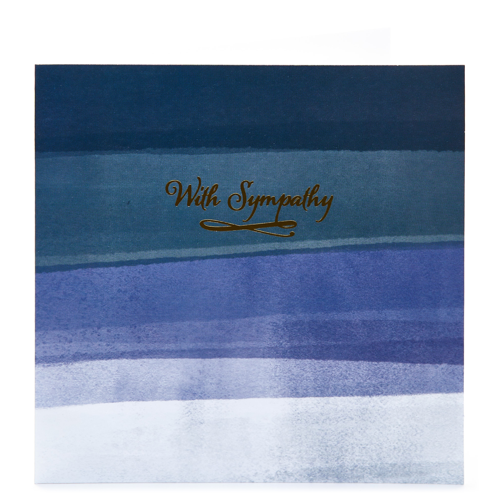 Sympathy Card - Blue Watercolour