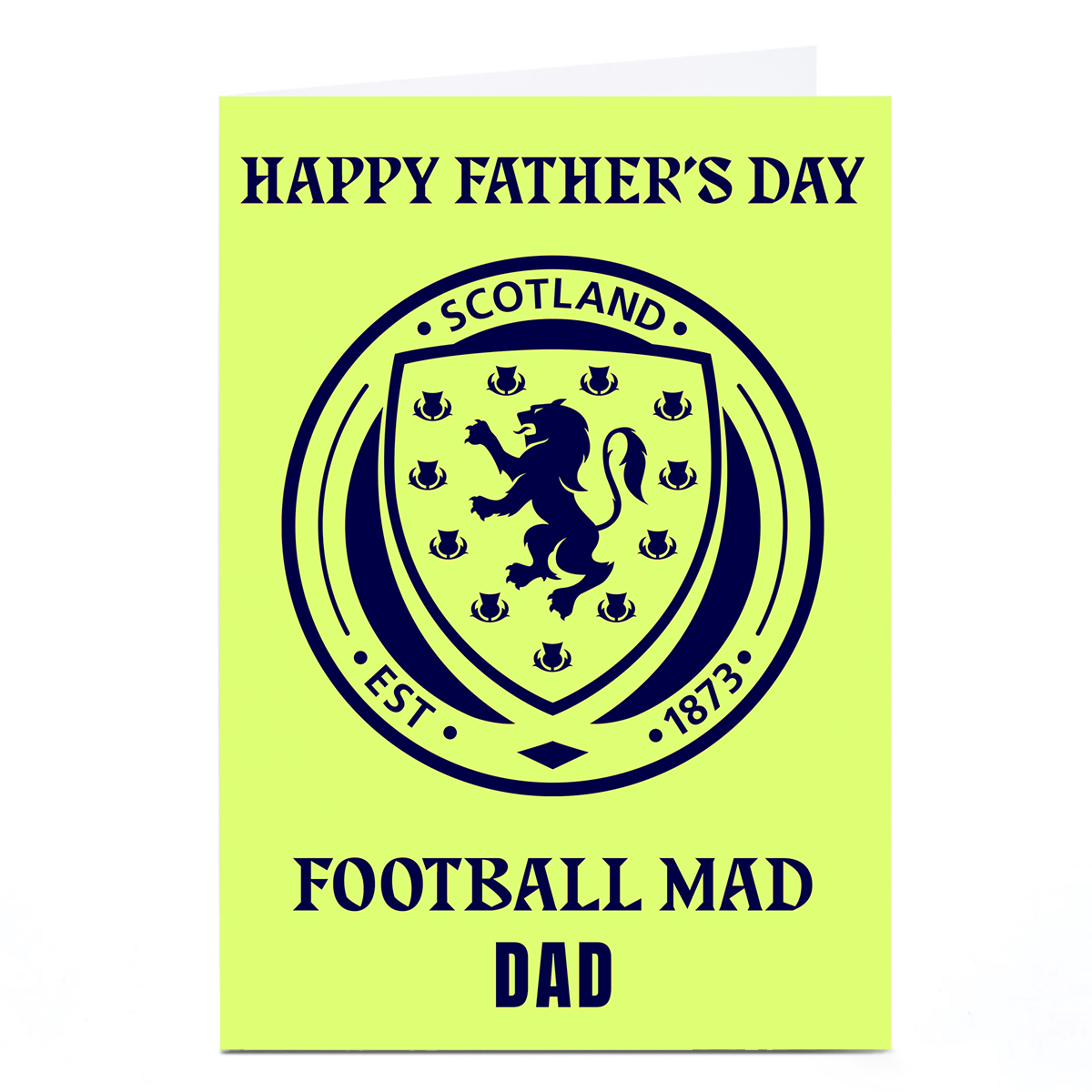 Personalised Football Father's Day Card - Scotland Football Mad Dad