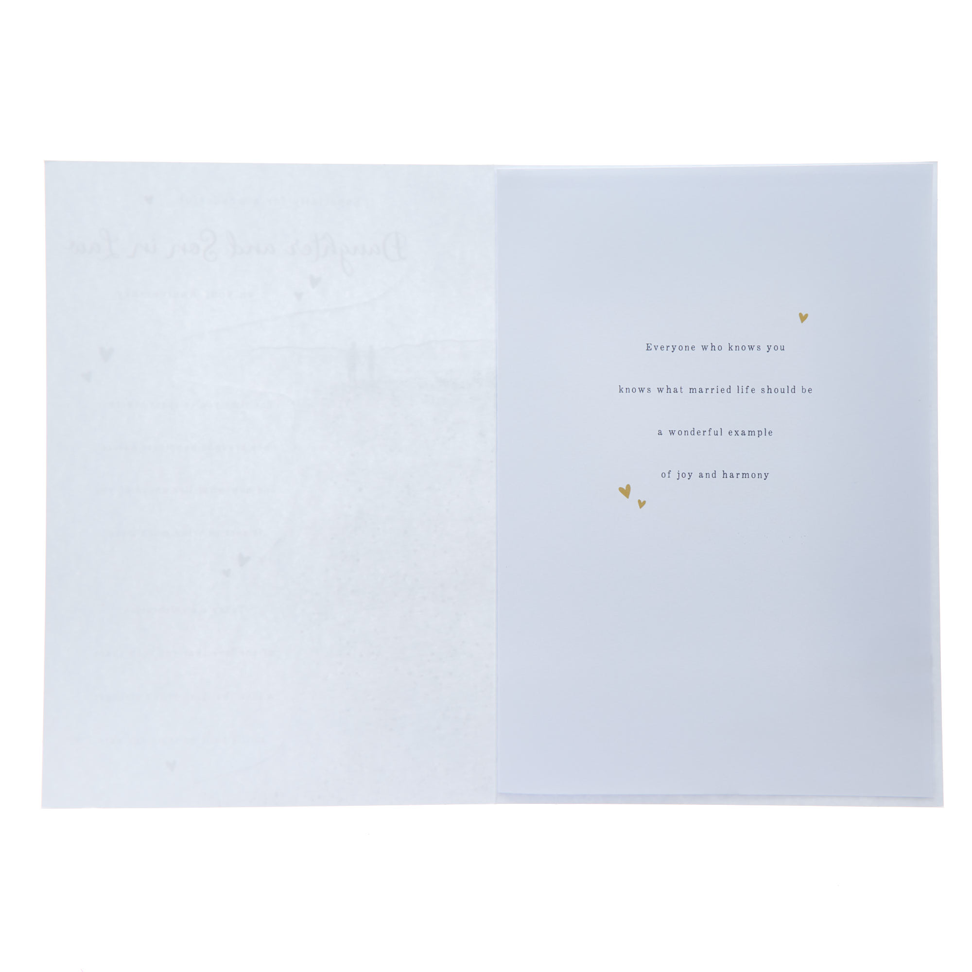 Daughter & Son in Law Special Verse Wedding Anniversary Card
