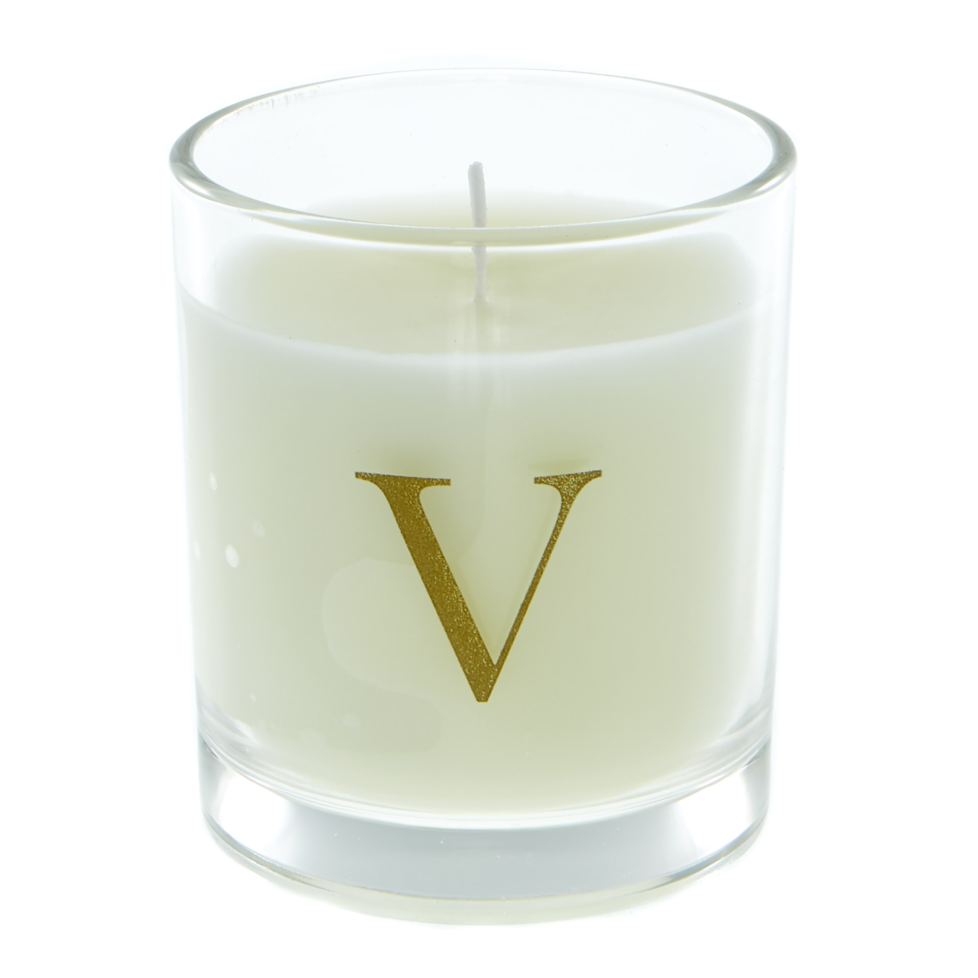 Letter V Warm Cashmere Scented Candle