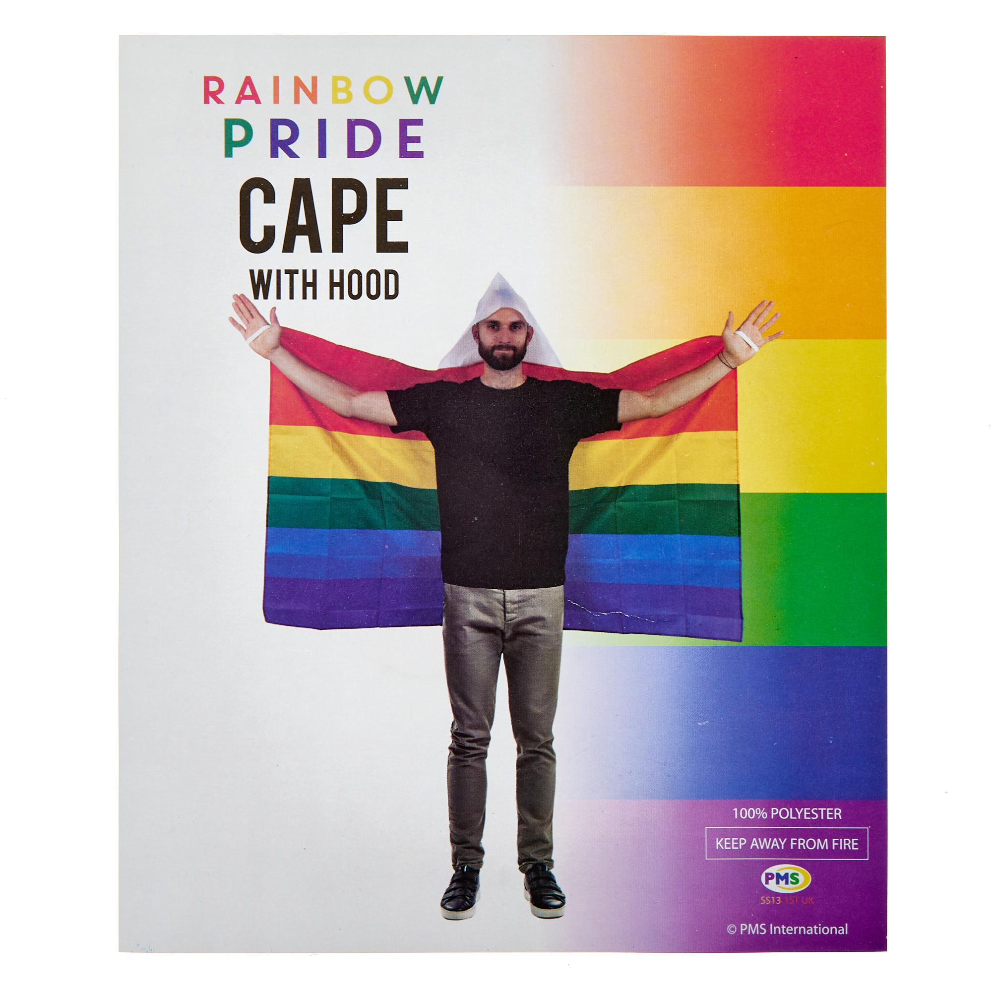 Rainbow Pride Cape With Hood 