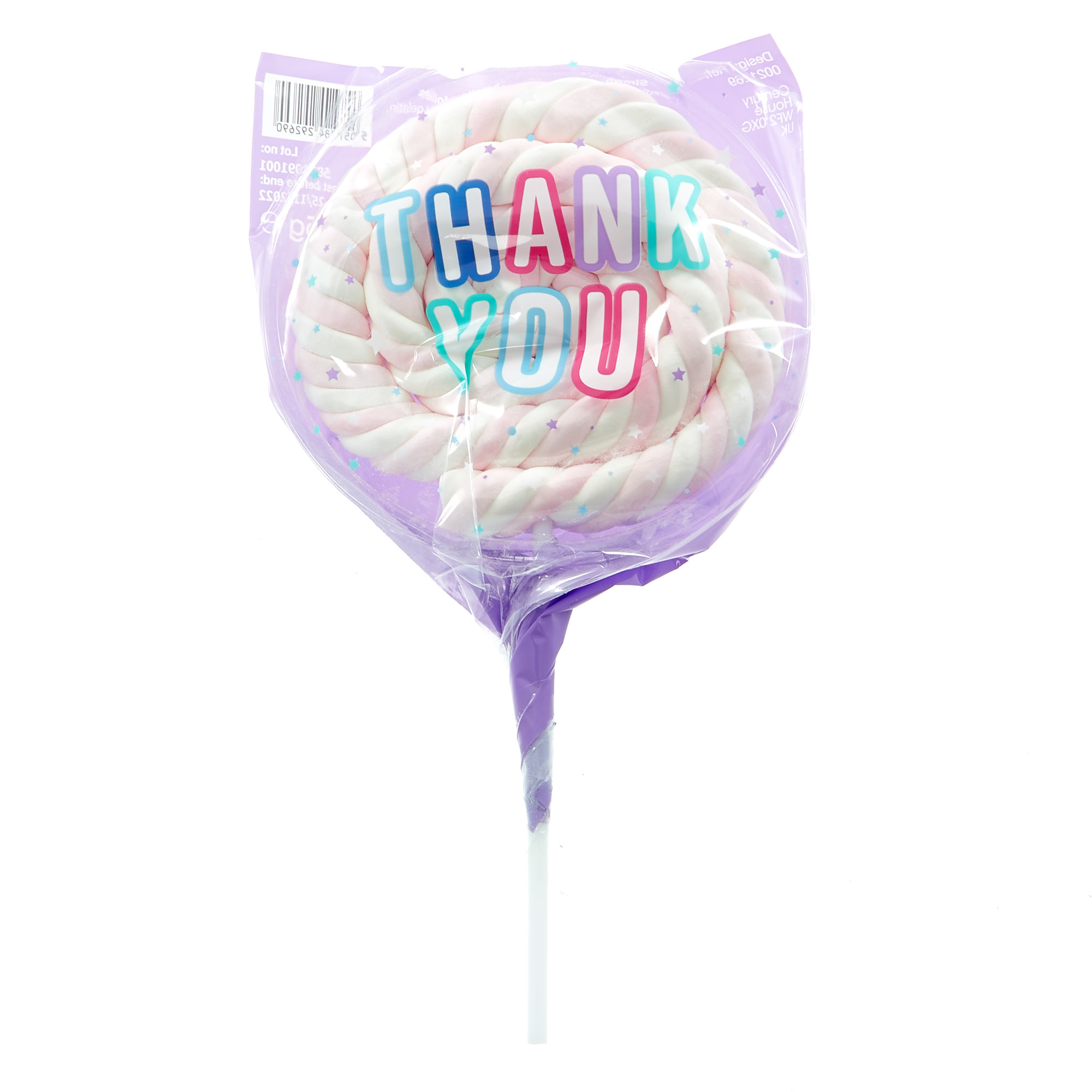 Thank You Strawberry Flavoured Marshmallow Lolly