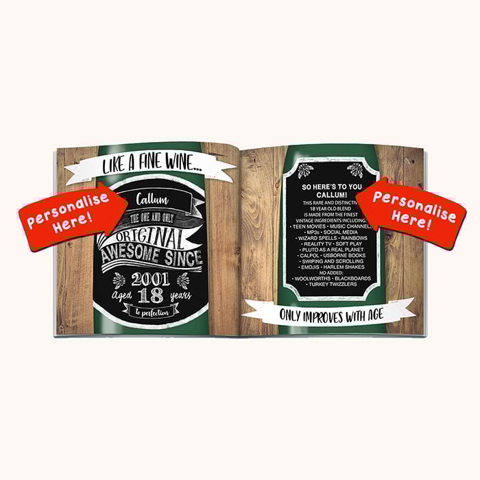 Personalised Book - Memory Lane 18th Birthday