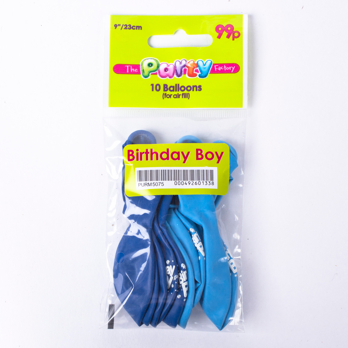 Blue Birthday Boy Small Latex Balloons, Pack Of 10