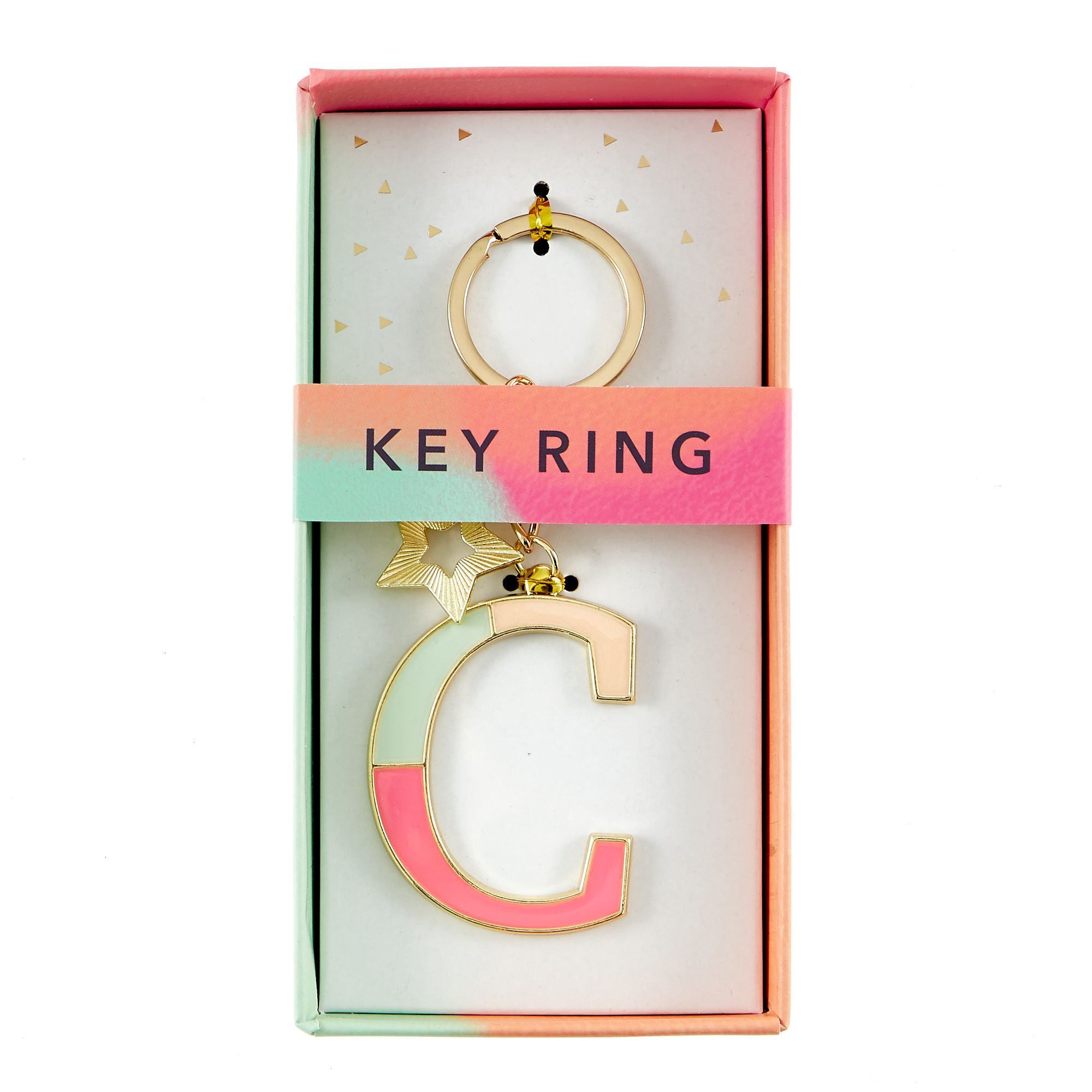 Letter C Alphabet Keyring