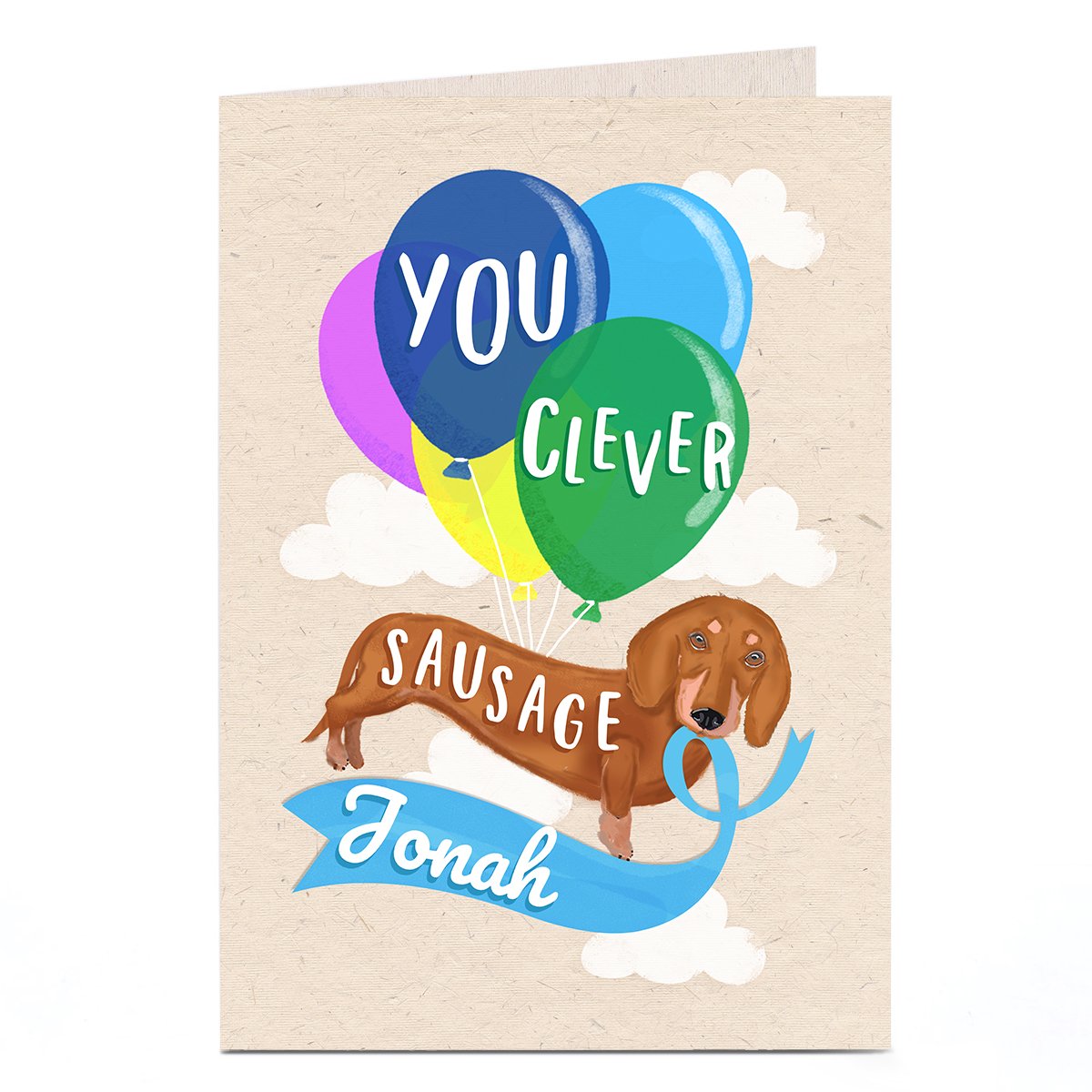Personalised Congratulations Card - Clever Sausage Dog 
