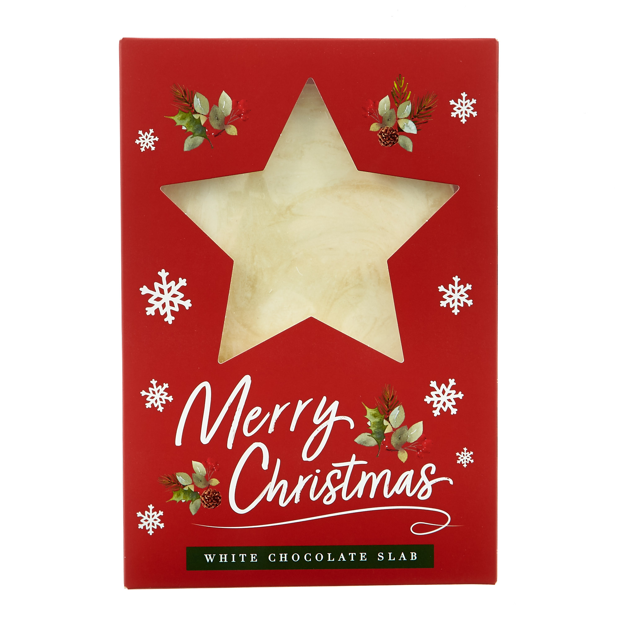 Merry Christmas White Chocolate Slab