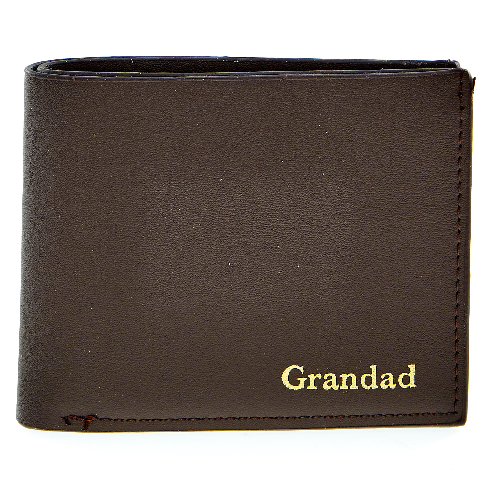 Grandad Brown Faux Leather Wallet