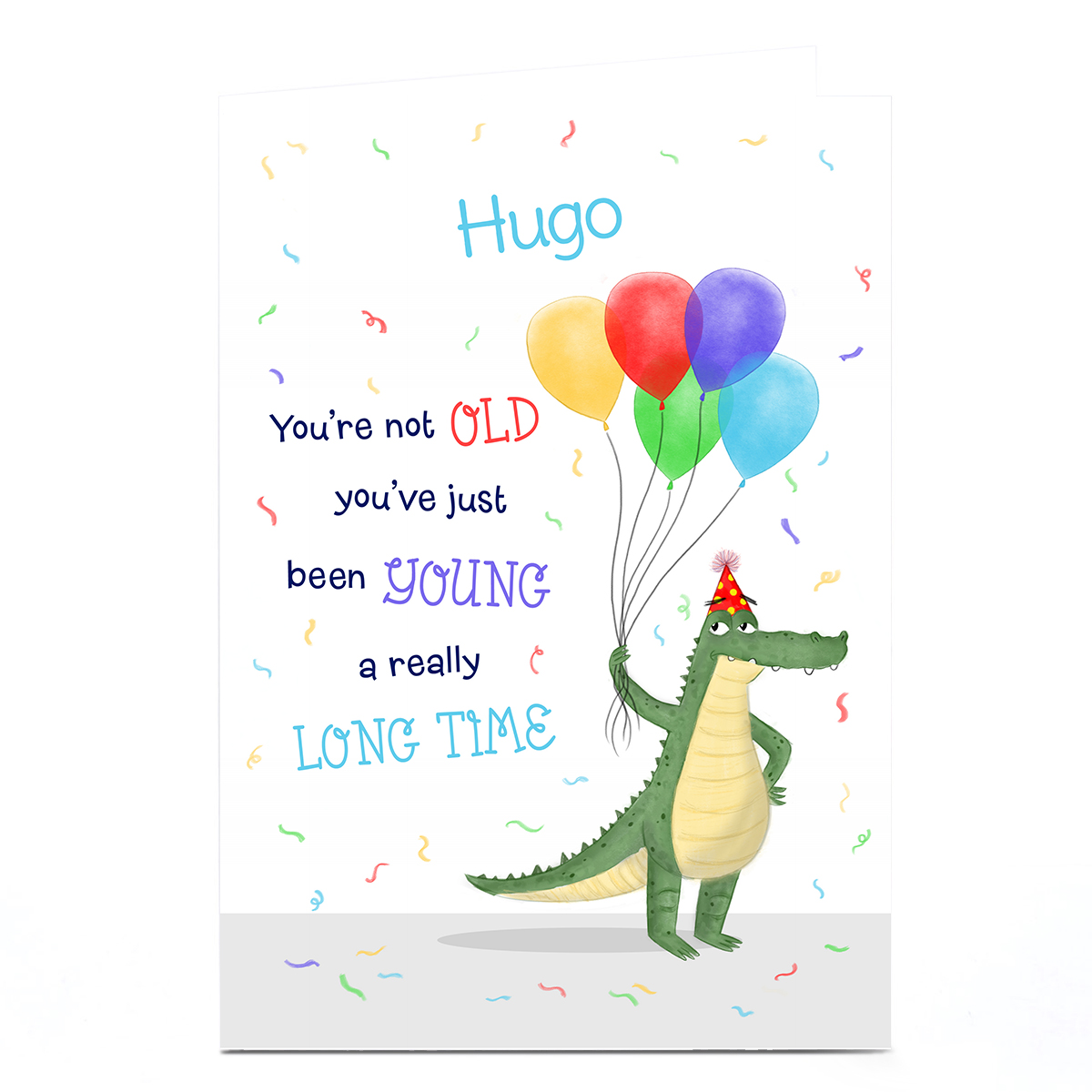 Personalised Birthday Card - Dino Balloons