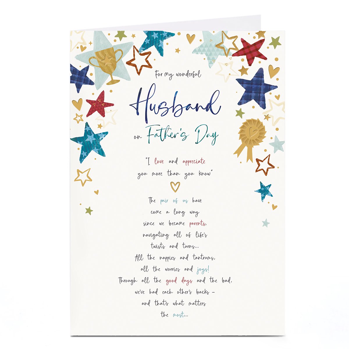 Father's Day Card - Wonderful Husband On Father's Day