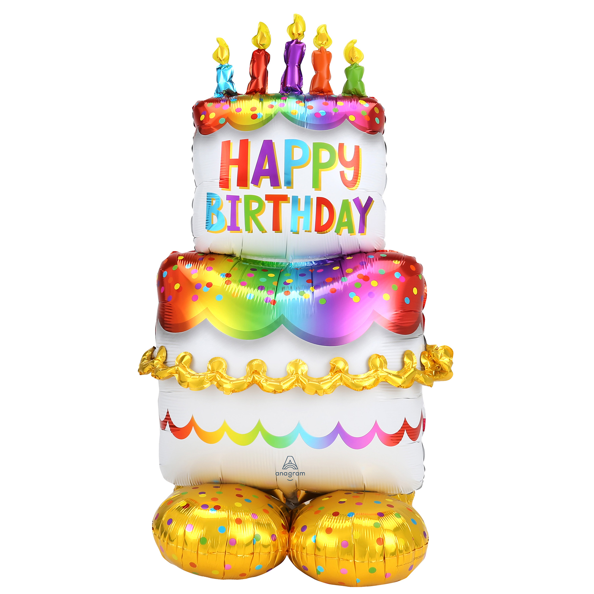 Large 53 Airloonz Happy Birthday Cake Balloon 